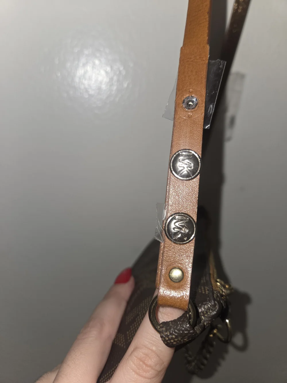 Michael Kors Brown Logo Belt Bag with Gold Chain Strap